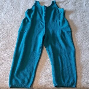 Unbranded Teal Knit Large Women's Jumpsuit